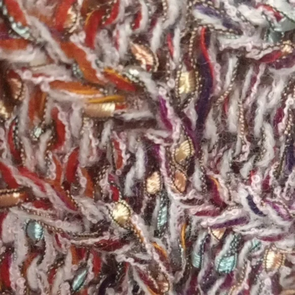 ( 237 )COLDWATER CREEK MULTI COLORED LONG SLEEVES COWL NECKLINE PULLOVER - Picture 2 of 4